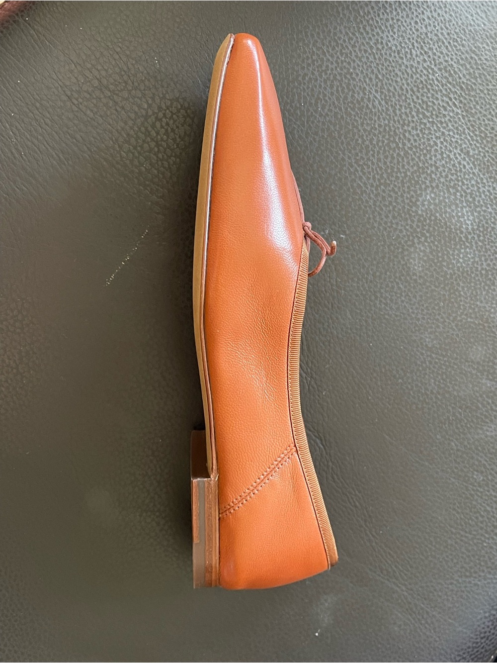 Brand New, Mansur Gavriel Maple Leather Square-Toe Ballet Flats, Size 37.5 - Picture 9 of 10
